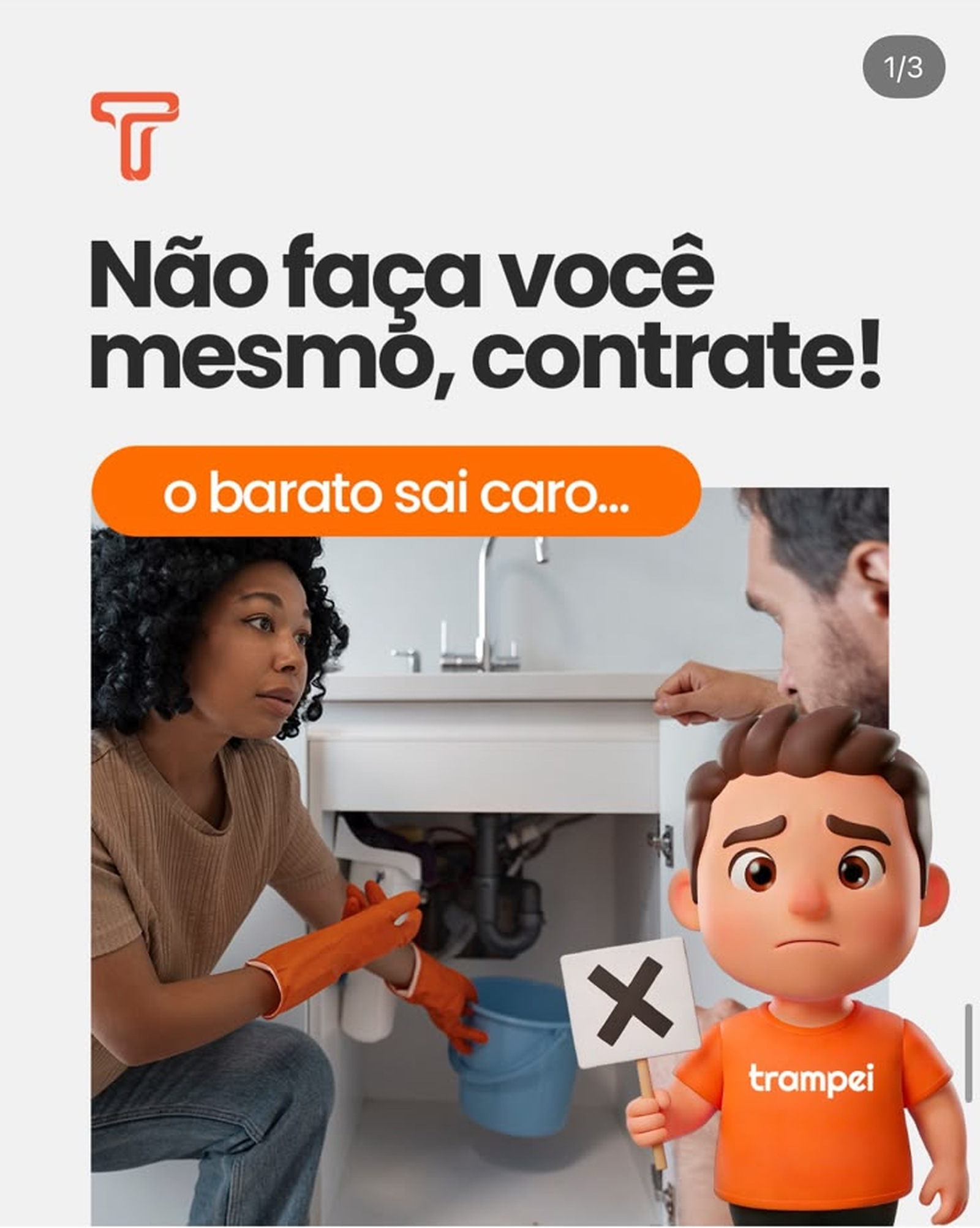 Cliente usando o Trampei